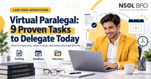 Virtual paralegal handling document drafting, deadlines and discovery for a law firm